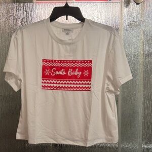 Santa Baby 🎅cropped T-shirt
